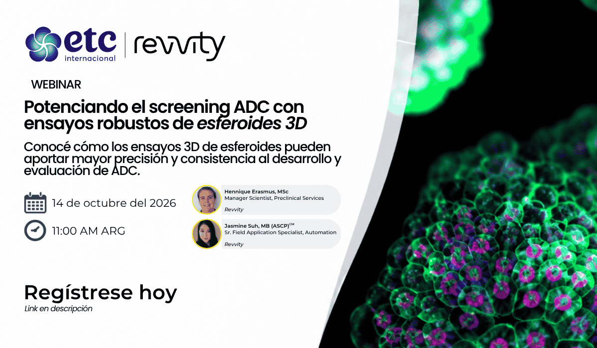 Webinar Revvity | Avances en el screening de ADCs mediante ensayos 3D de esferoides