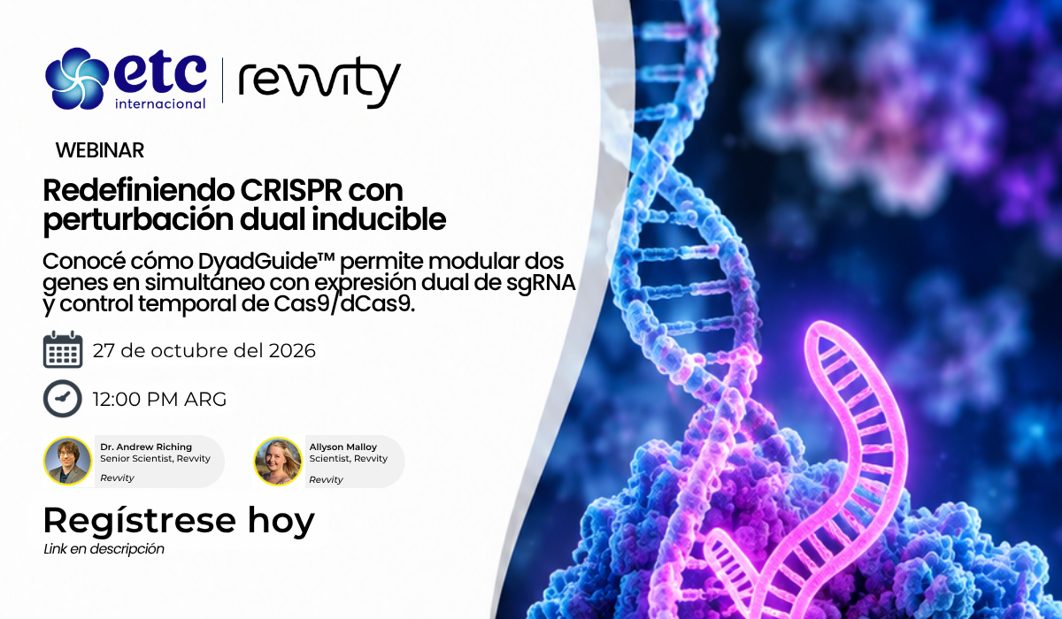 Webinar Revvity | Redefiniendo CRISPR con DyadGuide™ y expresión dual de sgRNA